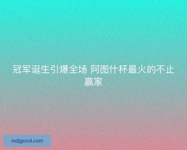 冠军诞生引爆全场 阿图什杯最火的不止赢家